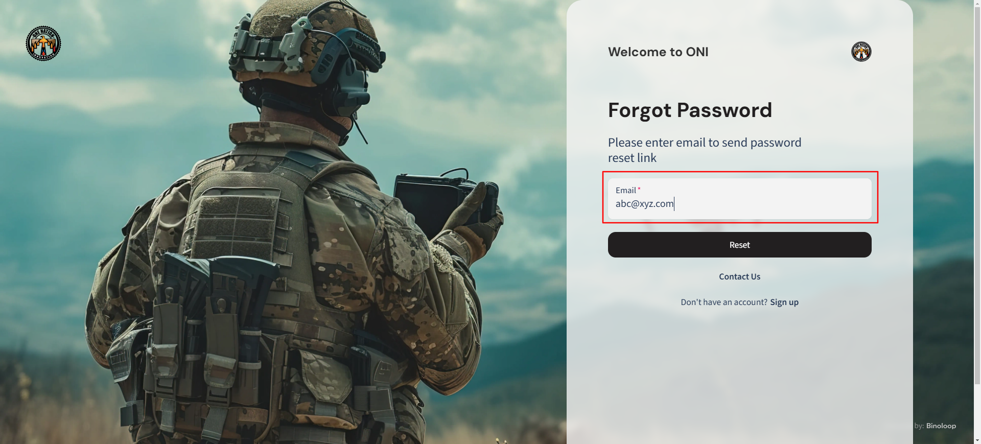 User resetting their password via the Forgot Password feature